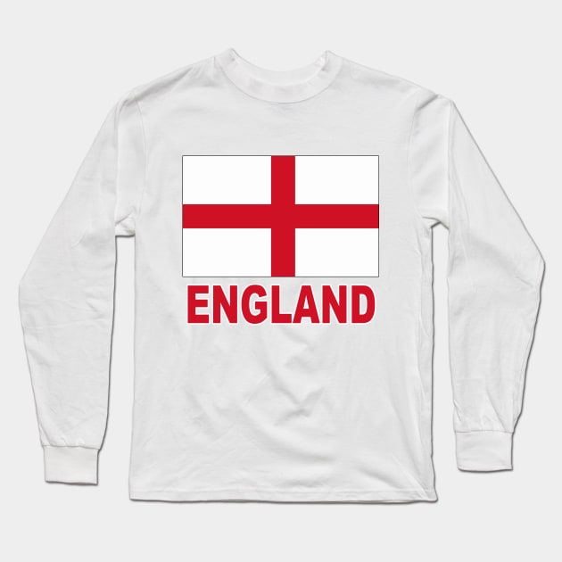 The Pride of England - English Flag Design Long Sleeve T-Shirt by Naves